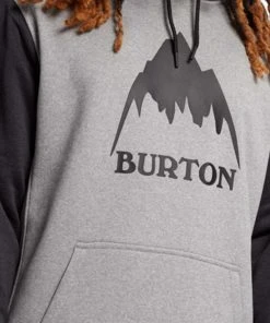 BURTON FELPA CON CAPPUCCIO OAK Grigio -Offerte Snowboard Negozio burton 16223112 felpa con cappuccio oak abbigliamento snowboard uomo 043484101 020 4
