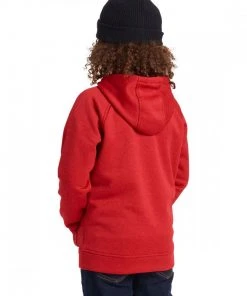 BURTON FELPA FULL ZIP CON CAPPUCCIO OAK BAMBINO Rosso -Offerte Snowboard Negozio burton 16234108 felpa full zip con cappuccio oak bambino abbigliamento snowboard bambino 039001901 600 3
