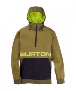 BURTON FELPA 1/2 ZIP CON CAPPUCCIO CROWN BONDED PERFORMANCE Verde