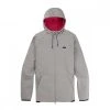 BURTON FELPA FULL ZIP CON CAPPUCCIO CROWN WEATHERPROOF Grigio