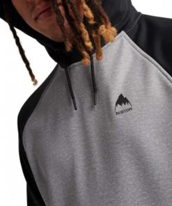 BURTON FELPA CON CAPPUCCIO CROWN WEATHERPROOF Grigio -Offerte Snowboard Negozio burton 22024100 felpa con cappuccio crown weatherproof abbigliamento snowboard uomo 043485501 020 4