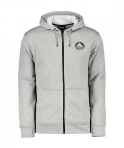 BURTON FELPA FULL ZIP CON CAPPUCCIO OAK SEASONAL Grigio