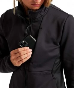 BURTON FELPA FULL ZIP MULTIPATH DONNA Nero -Offerte Snowboard Negozio burton 22032101 felpa c capp fz multipath donna abbigliamento snowboard donna 043481001 001 4