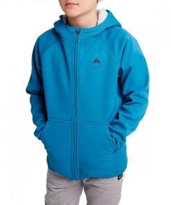 BURTON FELPA FULL ZIP CON CAPPUCCIO SHERPA WEATHERPROOF BAMBINO Azzurro