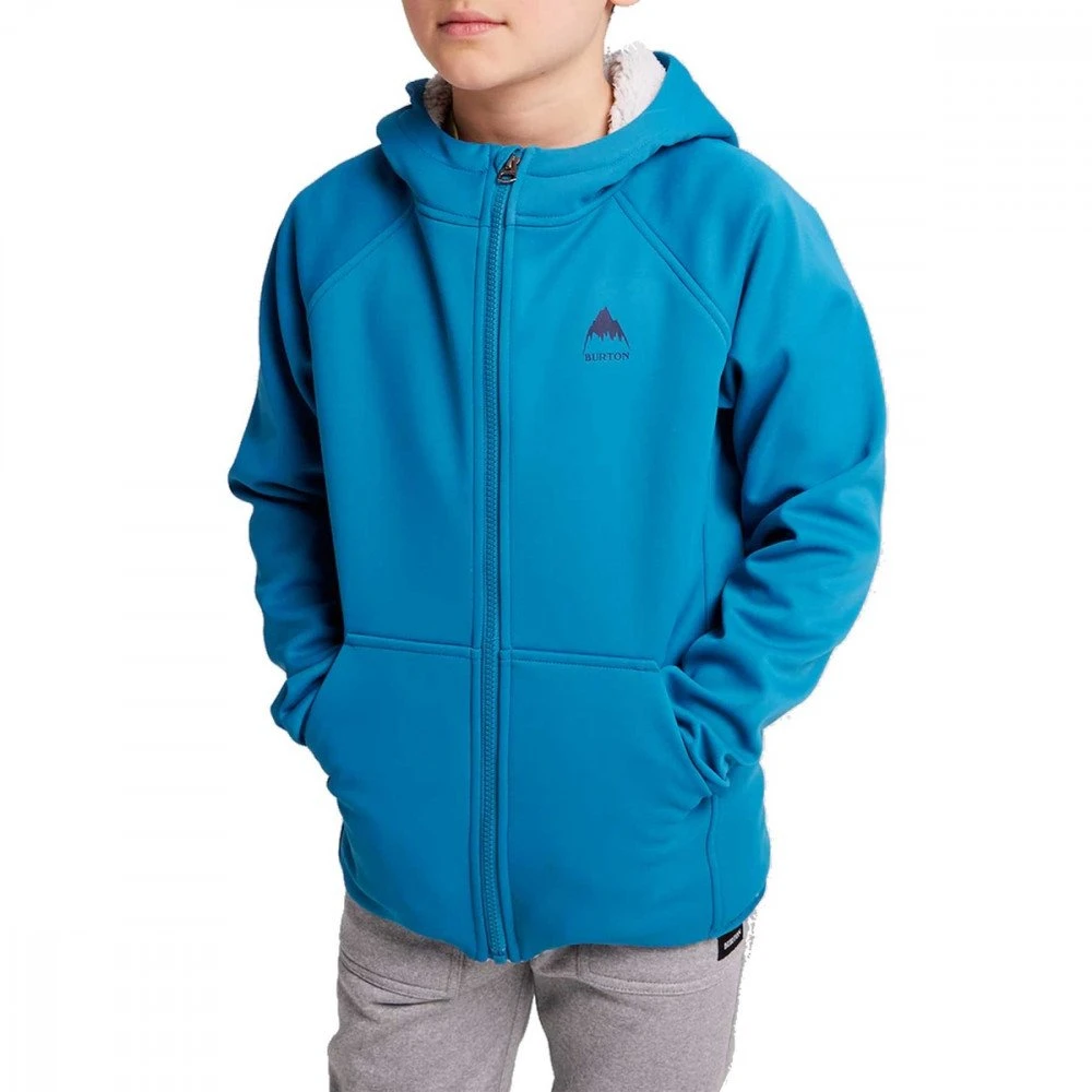 BURTON FELPA FULL ZIP CON CAPPUCCIO SHERPA WEATHERPROOF BAMBINO Azzurro 1 BURTON FELPA FULL ZIP CON CAPPUCCIO SHERPA WEATHERPROOF BAMBINO Azzurro