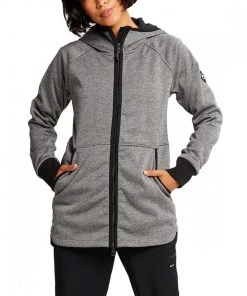 BURTON FELPA FULL ZIP CON CAPPUCCIO MINXY DONNA Grigio