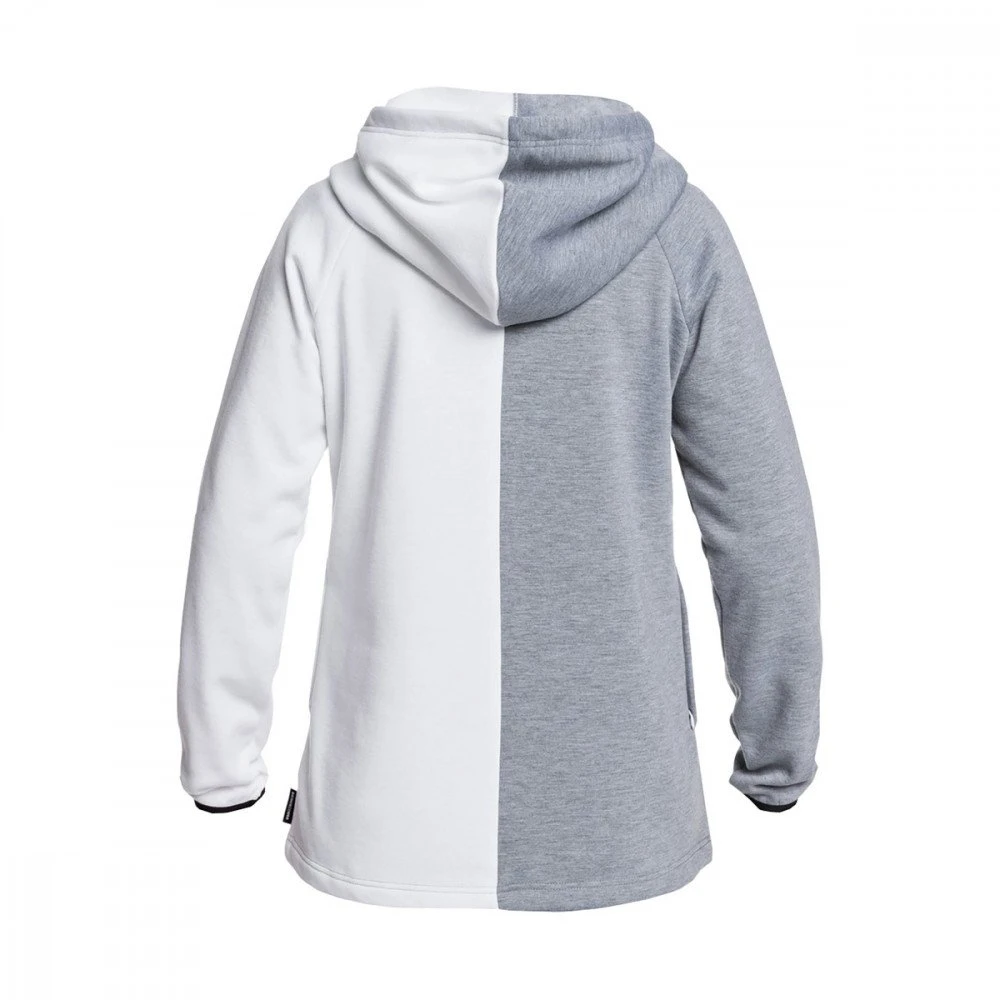 DC SHOES FELPA CON CAPPUCCIO SALEM DONNA Bianco, Grigio 2 DC SHOES FELPA CON CAPPUCCIO SALEM DONNA Bianco, Grigio - immagine 2