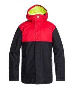 DC SHOES GIACCA DEFY Nero, Rosso