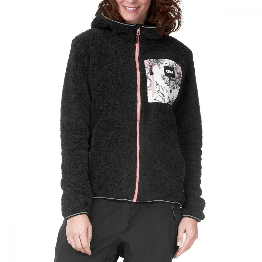 PICTURE FELPA FULL ZIP CON CAPPUCCIO IZIMO DONNA Nero 3 PICTURE FELPA FULL ZIP CON CAPPUCCIO IZIMO DONNA Nero - immagine 3
