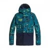 QUIKSILVER GIACCA MISSION PRINTED BLOCK Verde