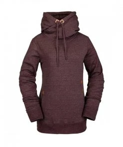 VOLCOM FELPA LUNGA CON CAPPUCCIO TOWER DONNA Bordeaux